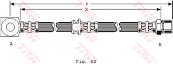 Mangueira do freio dianteira PHD224 TRW