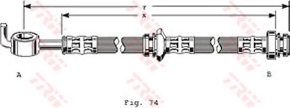 Шланг тормозной передний PHD237 TRW