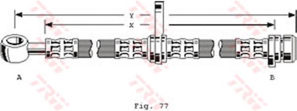 Шланг тормозной передний PHD254 TRW