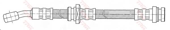 PHD478 TRW mangueira do freio dianteira