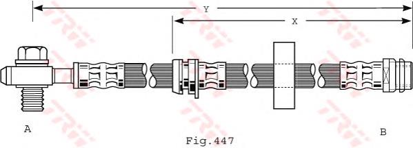 Шланг тормозной передний TRW PHD489 цена, от 10.13 USD