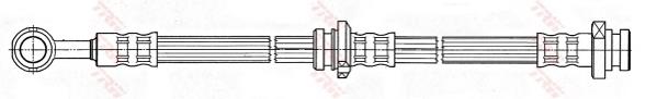 PHD488 TRW mangueira do freio traseira esquerda