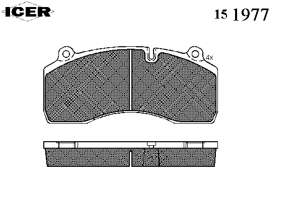 151977 Icer sapatas do freio dianteiras de disco