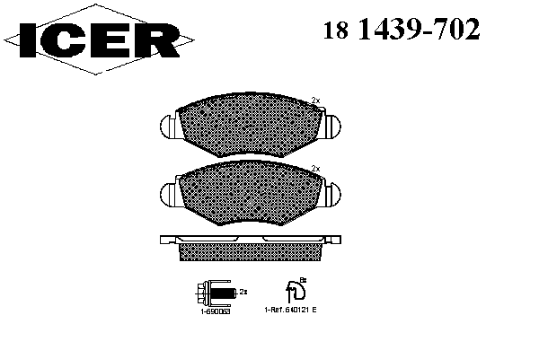 181439-702 Icer sapatas do freio dianteiras de disco