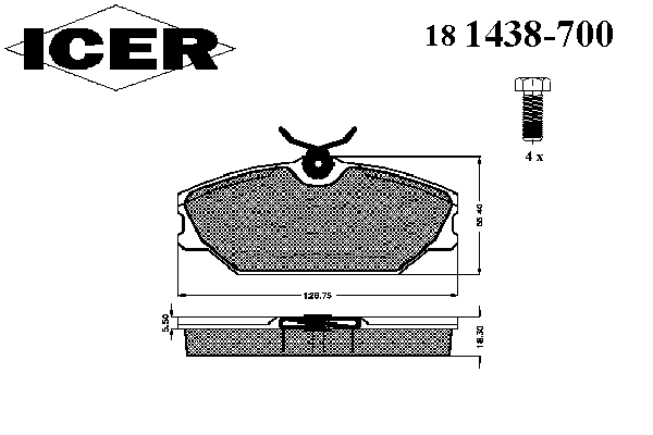 Колодки 181438700 Icer