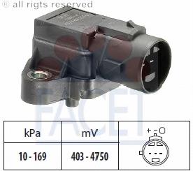 10.3032 Facet sensor de pressão no coletor de admissão, map