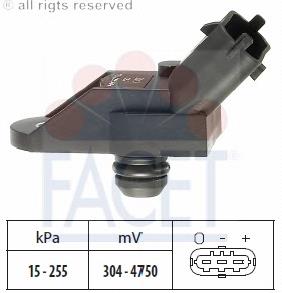 Sensor de pressão no coletor de admissão, MAP para Fiat Punto (188AX)