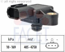 103026 Facet sensor de pressão no coletor de admissão, map