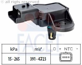 906348 Metzger sensor de pressão no coletor de admissão, map