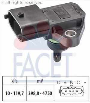 103098 Facet sensor de pressão no coletor de admissão, map