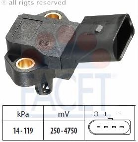 103101 Facet sensor de pressão no coletor de admissão, map