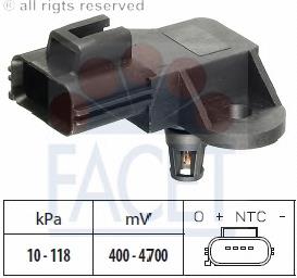 Sensor de pressão no coletor de admissão, MAP para Ford Fiesta (JAS, JBS)