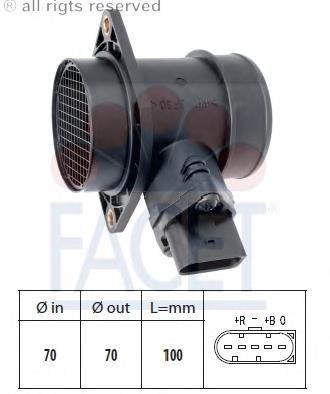06A906461NX VAG sensor de fluxo (consumo de ar, medidor de consumo M.A.F. - (Mass Airflow))