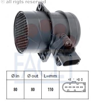 101216 Facet sensor de fluxo (consumo de ar, medidor de consumo M.A.F. - (Mass Airflow))