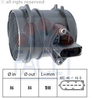 10.1076 Facet sensor de fluxo (consumo de ar, medidor de consumo M.A.F. - (Mass Airflow))