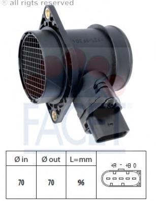 101441 Facet sensor de fluxo (consumo de ar, medidor de consumo M.A.F. - (Mass Airflow))