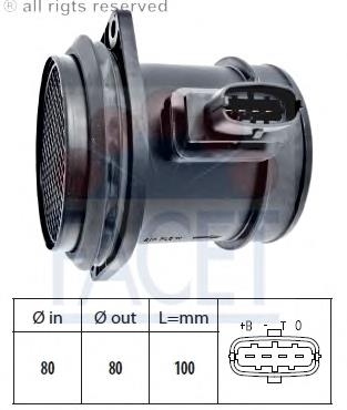 86210E Meat&Doria sensor de fluxo (consumo de ar, medidor de consumo M.A.F. - (Mass Airflow))