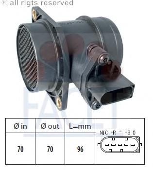 AMMQ19722 Magneti Marelli sensor de fluxo (consumo de ar, medidor de consumo M.A.F. - (Mass Airflow))
