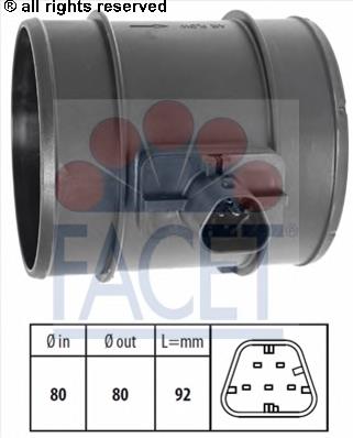 AF10410-12B1 Delphi sensor de fluxo (consumo de ar, medidor de consumo M.A.F. - (Mass Airflow))