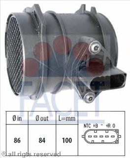 1130940148 Mercedes sensor de fluxo (consumo de ar, medidor de consumo M.A.F. - (Mass Airflow))