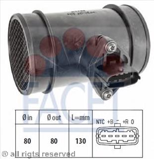 1846820 Kraft sensor de fluxo (consumo de ar, medidor de consumo M.A.F. - (Mass Airflow))