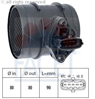 7.07759.32.0 Pierburg sensor de fluxo (consumo de ar, medidor de consumo M.A.F. - (Mass Airflow))