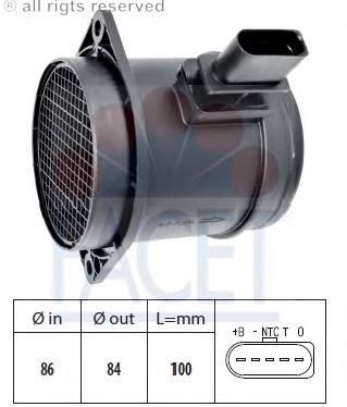 10.1329 Facet sensor de fluxo (consumo de ar, medidor de consumo M.A.F. - (Mass Airflow))