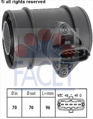 86104E Meat&Doria sensor de fluxo (consumo de ar, medidor de consumo M.A.F. - (Mass Airflow))