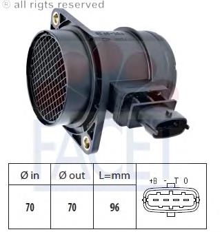 Sensor de fluxo (consumo) de ar, medidor de consumo M.A.F. - (Mass Airflow) para Fiat Stilo (192)