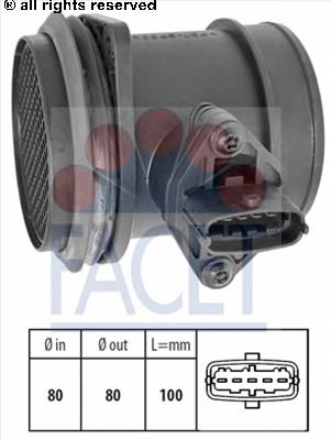 AF10411-12B1 Delphi sensor de fluxo (consumo de ar, medidor de consumo M.A.F. - (Mass Airflow))