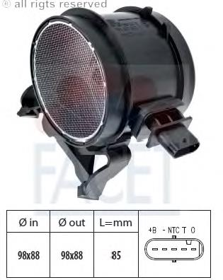 4003-0089 Profit sensor de fluxo (consumo de ar, medidor de consumo M.A.F. - (Mass Airflow))