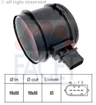 0281002849 Bosch sensor de fluxo (consumo de ar, medidor de consumo M.A.F. - (Mass Airflow))