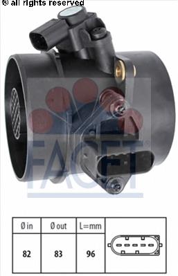 AF1030412B1 Delphi sensor de fluxo (consumo de ar, medidor de consumo M.A.F. - (Mass Airflow))