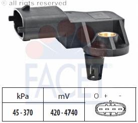 10.3167 Facet sensor de pressão no coletor de admissão, map