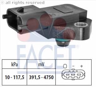 103189 Facet sensor de pressão no coletor de admissão, map