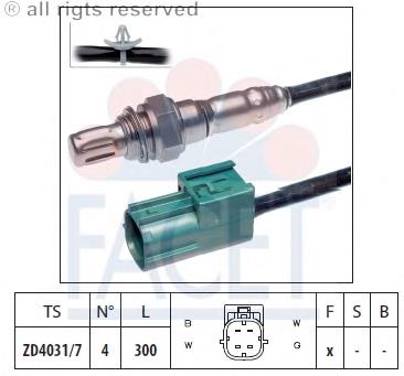 107633 Facet sonda lambda, sensor de oxigênio depois de catalisador