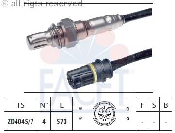 108164 Facet sonda lambda, sensor de oxigênio depois de catalisador