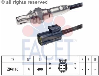 108098 Facet sonda lambda, sensor de oxigênio depois de catalisador