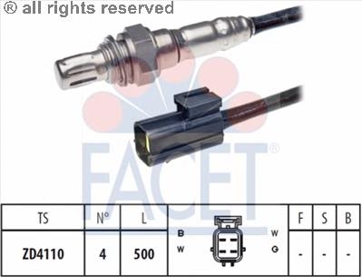 108102 Facet sonda lambda, sensor de oxigênio depois de catalisador