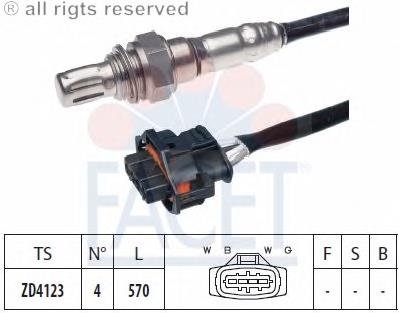 108168 Facet sonda lambda, sensor de oxigênio até o catalisador