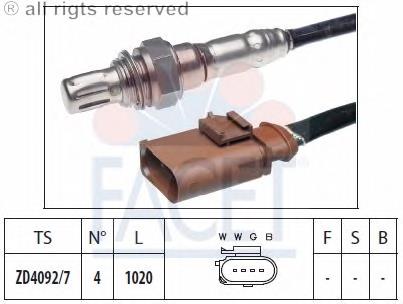 06A906262DM VAG sonda lambda, sensor esquerdo de oxigênio depois de catalisador