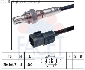 96419957 Peugeot/Citroen sonda lambda, sensor de oxigênio