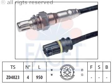 Sonda lambda, sensor de oxigênio 107970 Facet