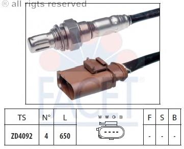 10.8057 Facet sonda lambda, sensor de oxigênio até o catalisador