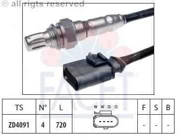 06E906265P VAG sonda lambda, sensor direito de oxigênio depois de catalisador