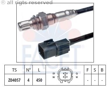 108017 Facet sonda lambda, sensor esquerdo de oxigênio depois de catalisador