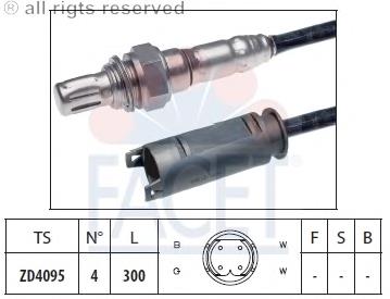 Sonda lambda, sensor esquerdo de oxigênio depois de catalisador 107963 Facet