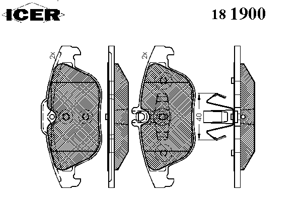 181900 Icer sapatas do freio traseiras de disco