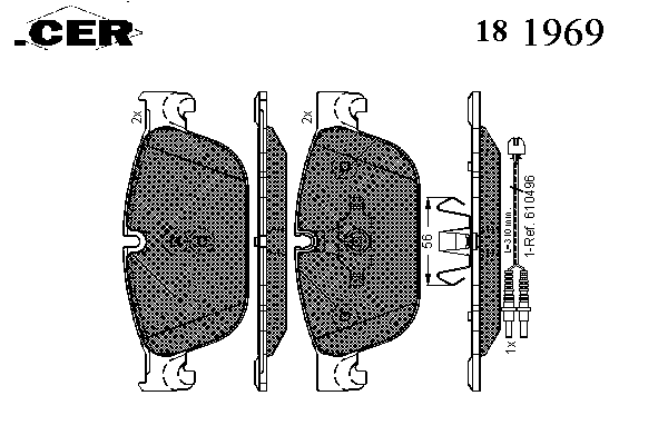 181969 Icer sapatas do freio dianteiras de disco