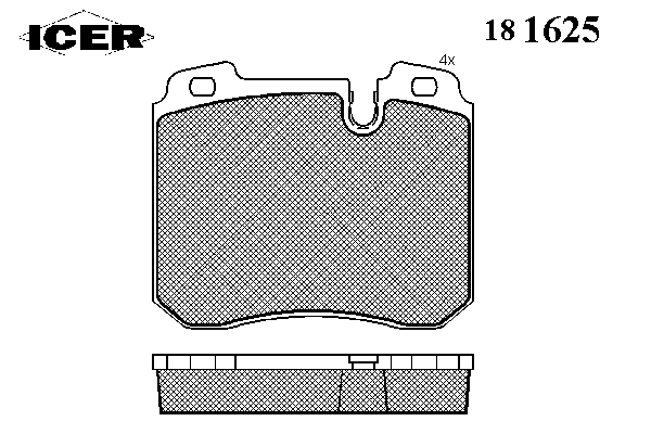Sapatas do freio dianteiras de disco 181625 Icer